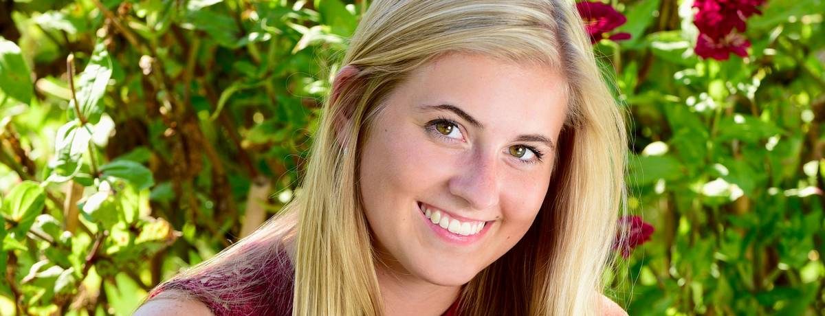 Teenage girl showing smile